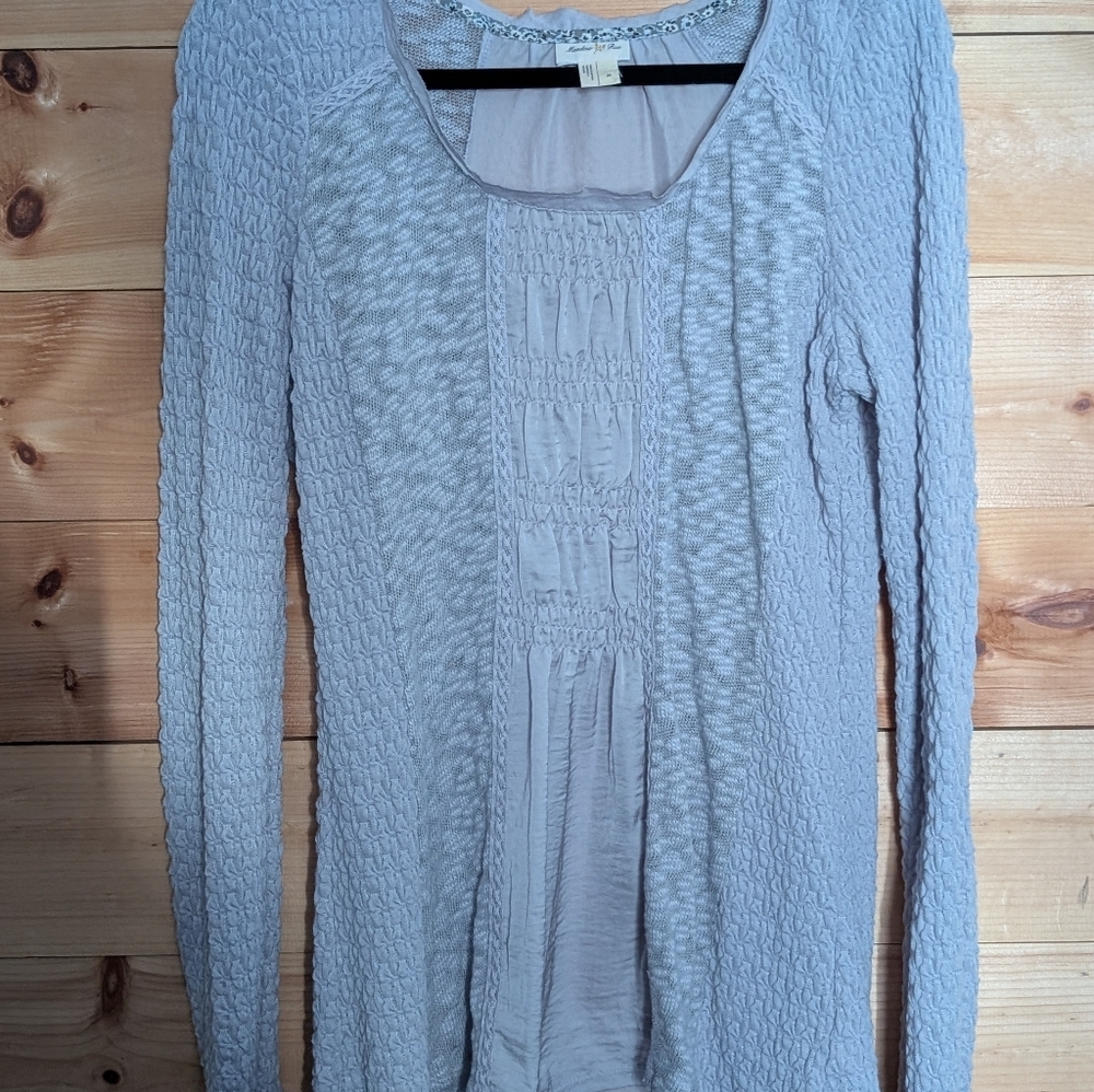 Anthropologie Meadow Rue Gray/Lilac Women's Top